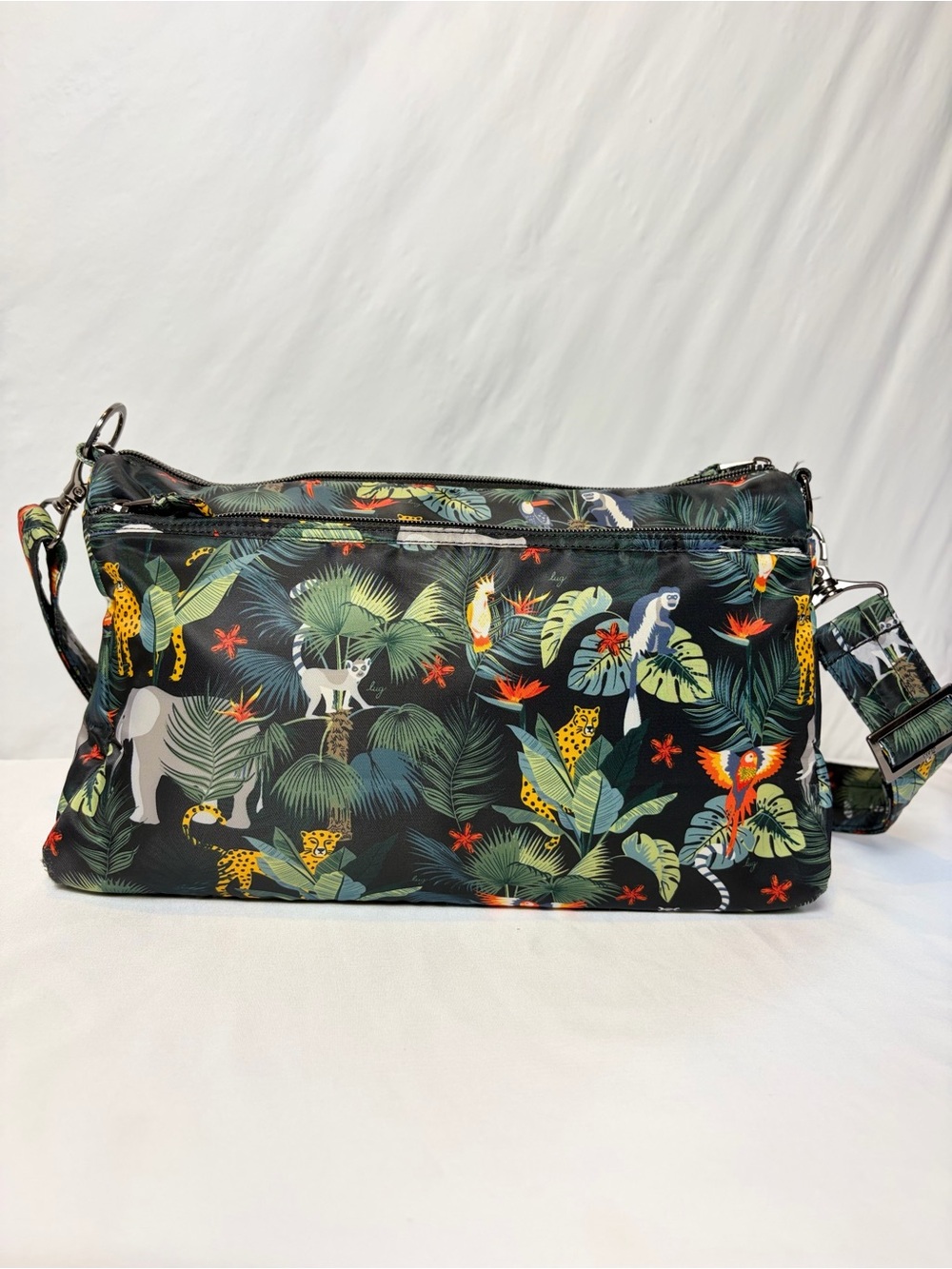 Lug Stretch Crossbody Bag Tropical Jungle Animal Print